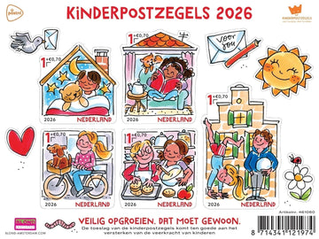 Kinderpostzegels 2026 ontworpen door Blond Amsterdam