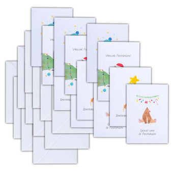 Combideal feestdagenkaarten 2+1 gratis