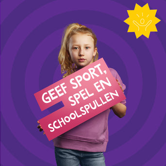 Geef sport, spel en schoolspullen