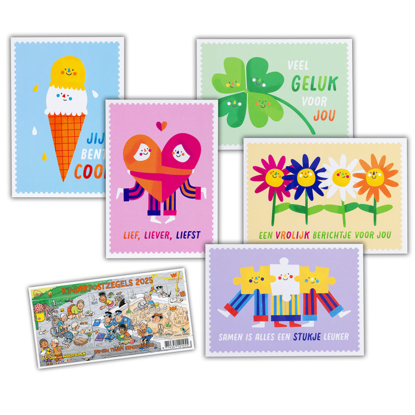 Kaarten en kinderpostzegels